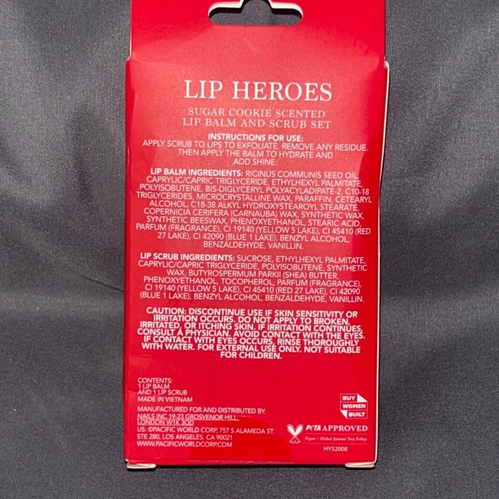 Holler Lip Heroes Sugar Cookie Lip Balm‎ and Scrub Set Holiday Gift Box